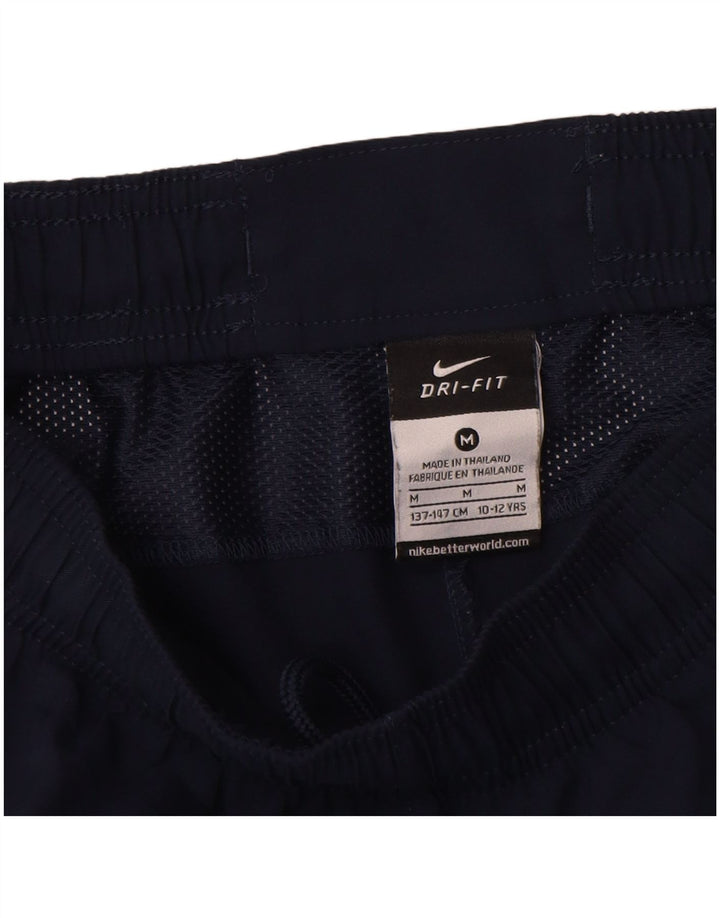 Pantaloncini sportivi Nike da ragazzo Dri Fit 10-11 anni medio blu navy poliestere