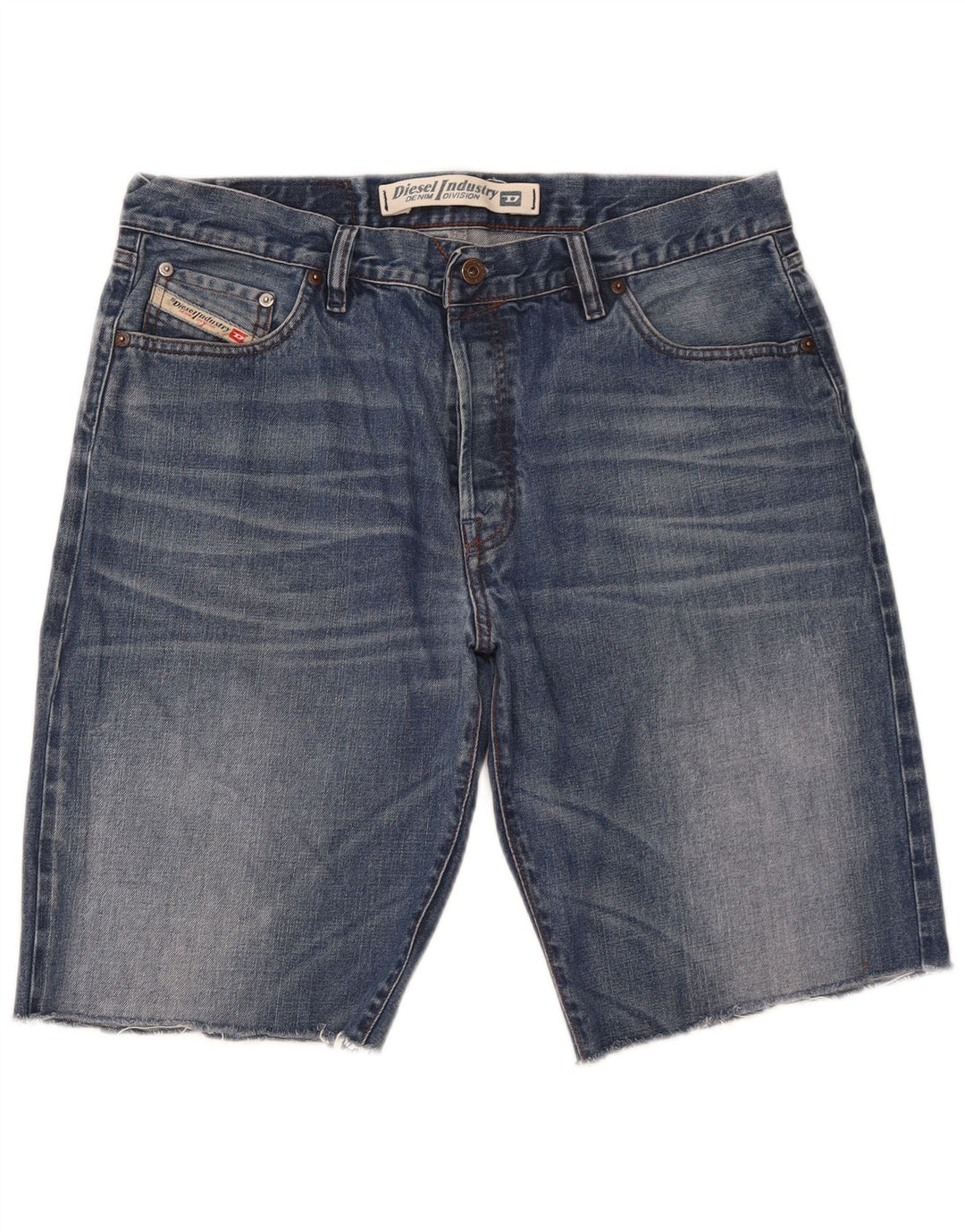 Pantaloncini di jeans da uomo Diesel W38 XL in cotone blu