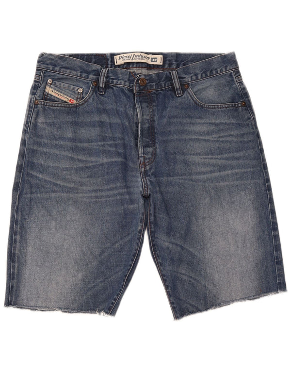 Pantaloncini di jeans da uomo Diesel W38 XL in cotone blu