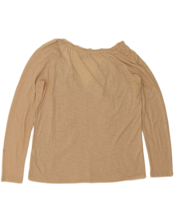Camicetta a maniche lunghe da donna Napapijri UK 18 XL Beige a righe