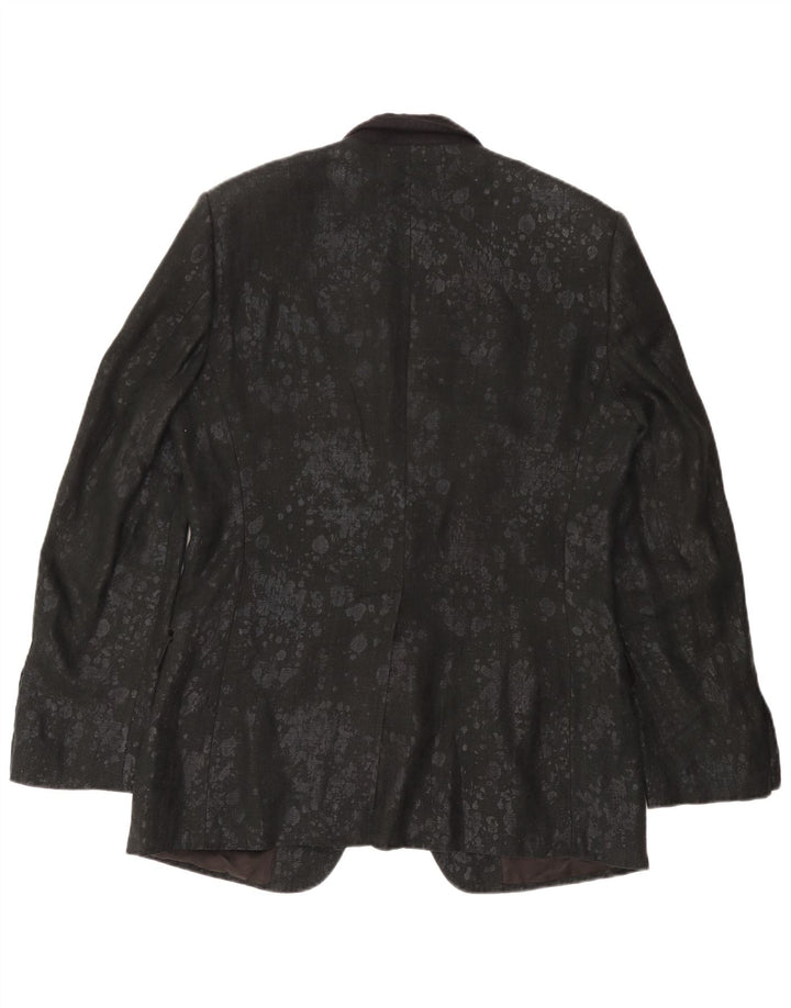 Giacca blazer da uomo a 1 bottone Dolce & Gabbana IT 52 XL Lino tie dye grigio