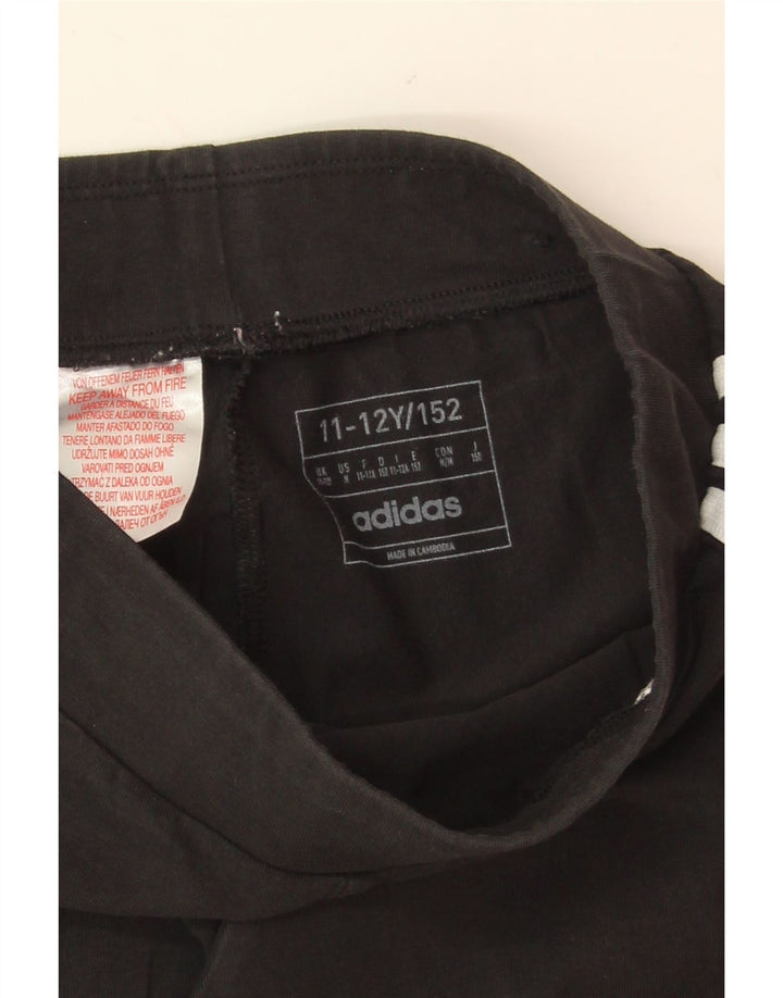 ADIDAS Girls Leggings 11-12 Years  Black Vintage Adidas and Second-Hand Adidas from Messina Hembry 