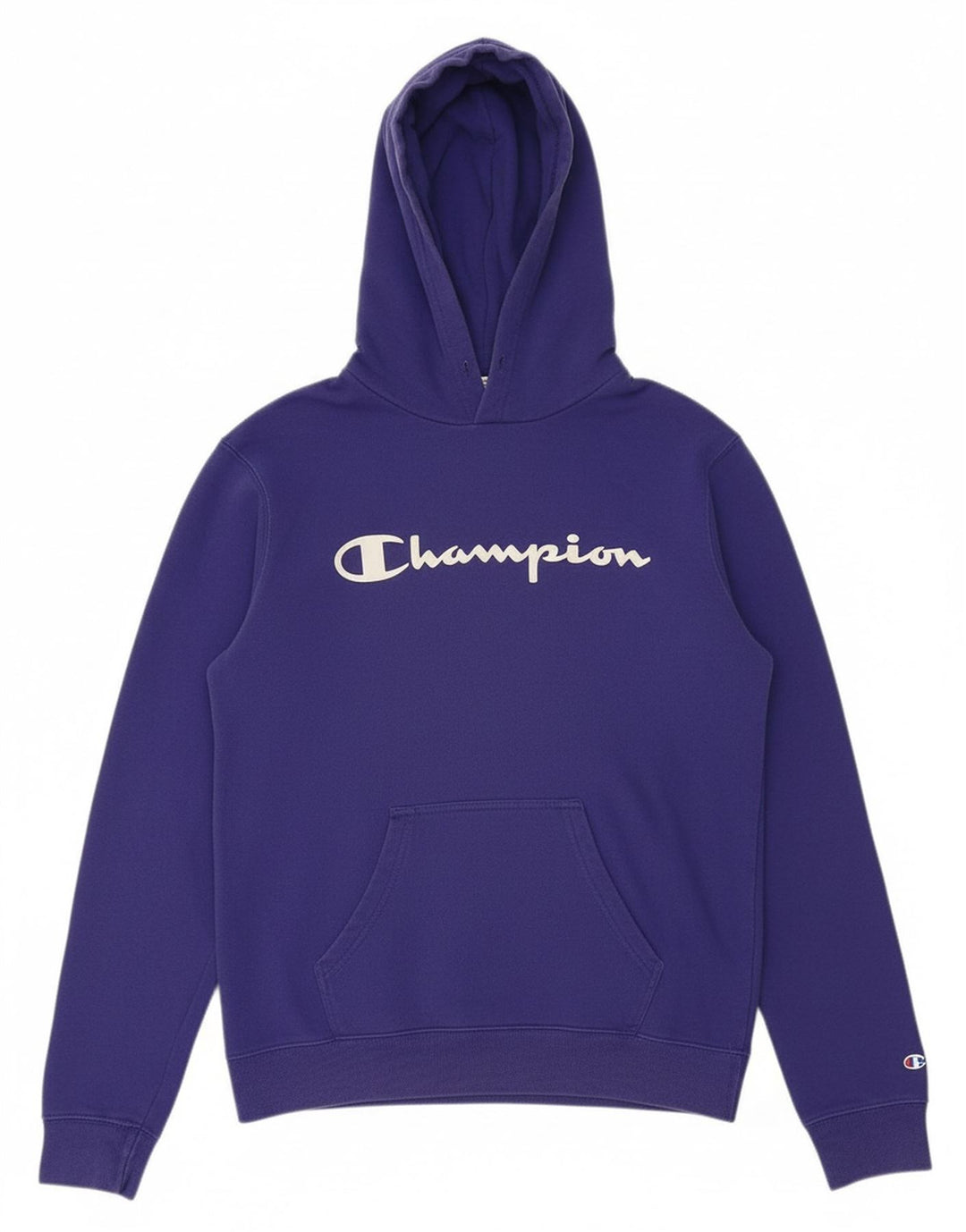 CHAMPION Mens Graphic Hoodie Jumper Small Purple