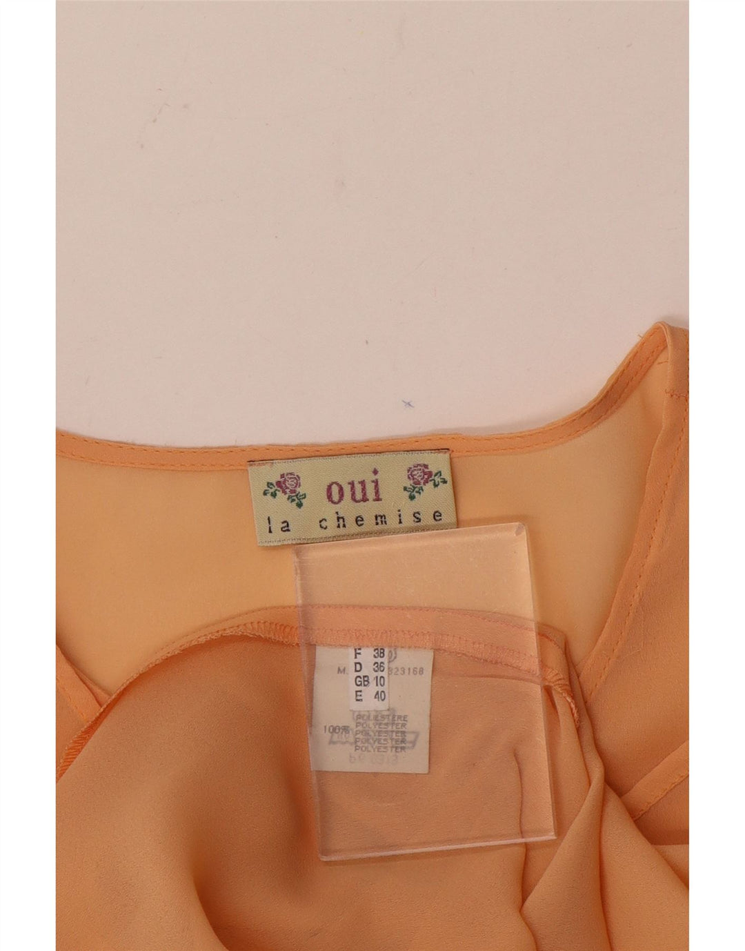 Oui Camicia da donna Camicetta UK 10 Small Arancione Poliestere