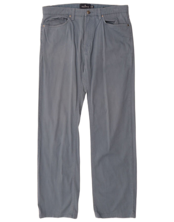 Pantaloni casual dritti Marks & Spencer da uomo blu Harbour W32 L31 blu