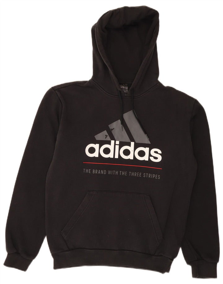 Felpa con cappuccio grafica da uomo ADIDAS XS nera