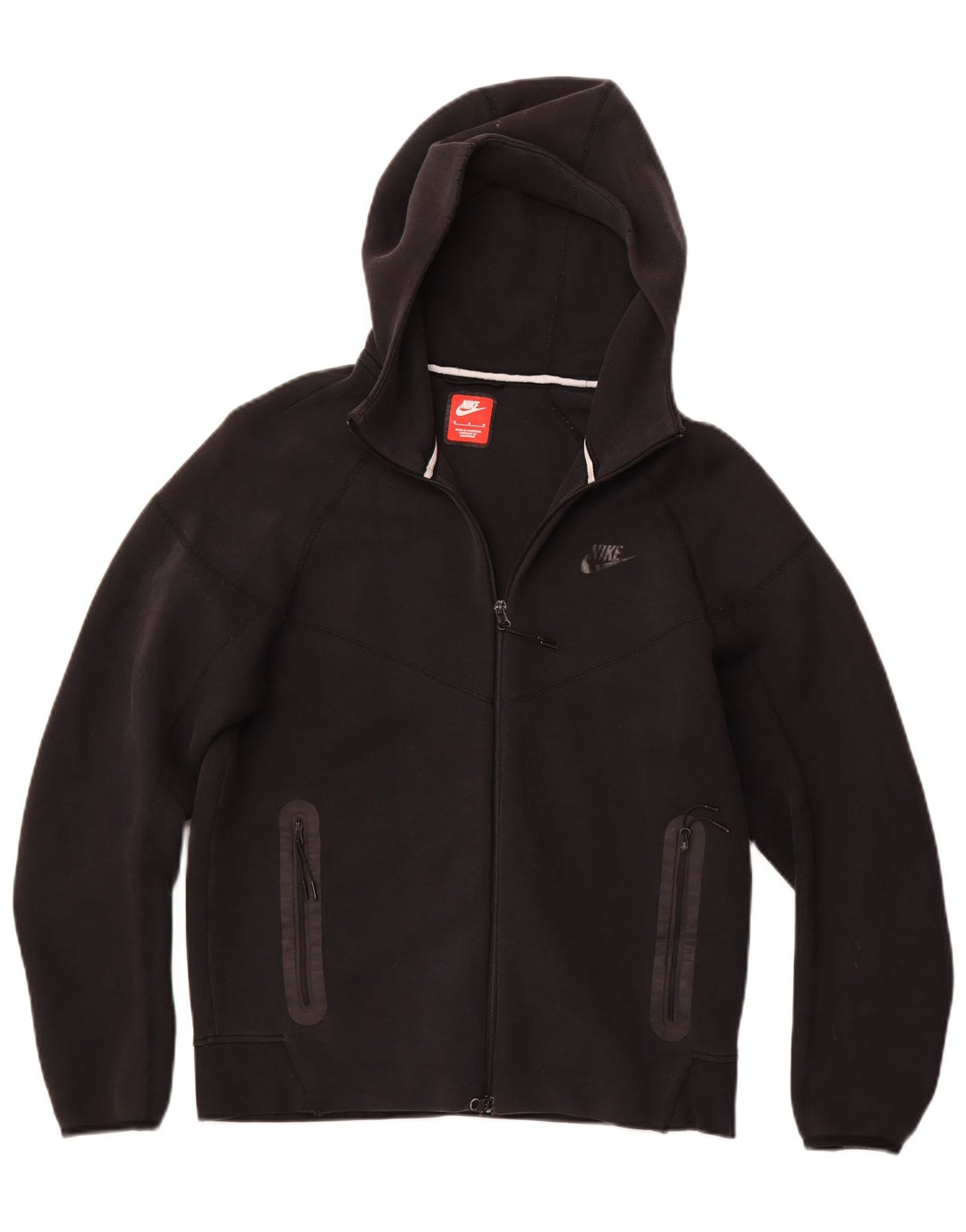 Felpa con cappuccio e zip Nike da uomo in cotone nero medio
