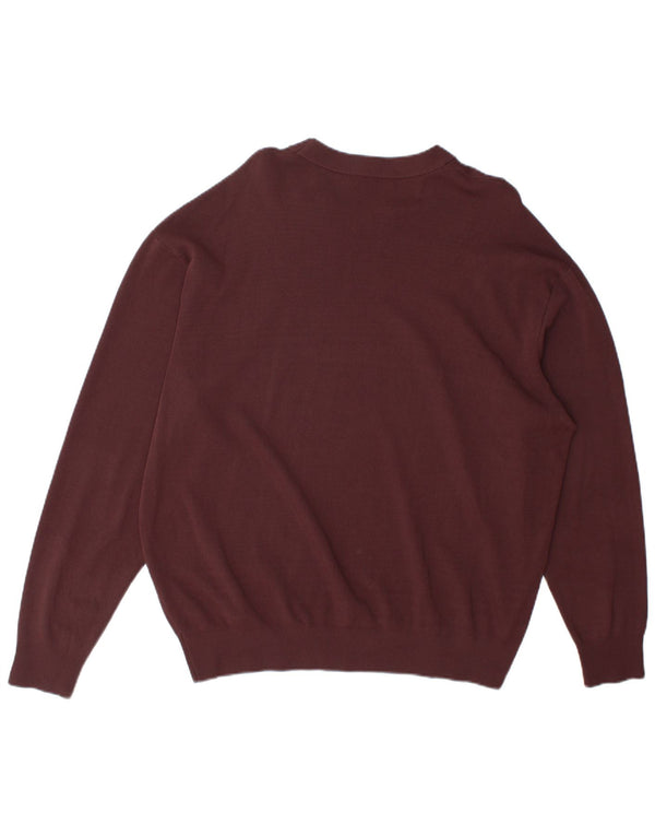 Maglione maglione girocollo da uomo Zara XL in viscosa bordeaux