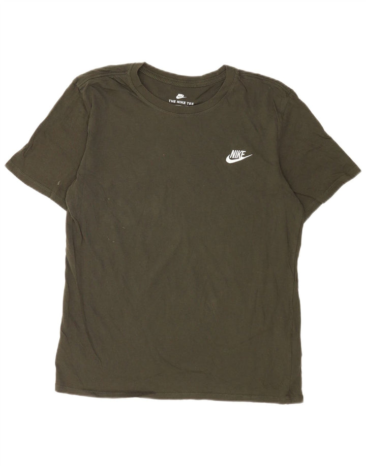 T-shirt Nike da uomo dal taglio atletico, in cotone verde medio