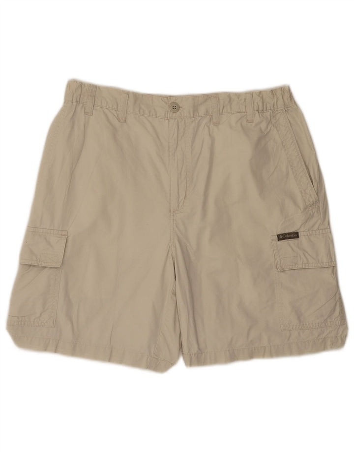 Pantaloncini cargo da uomo COLUMBIA W32 cotone beige medio