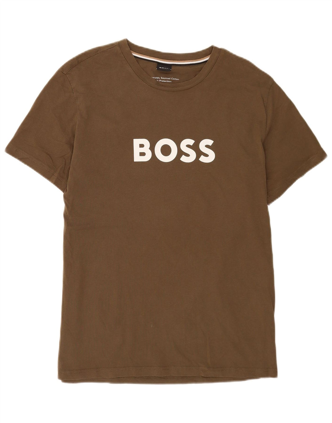 T-shirt grafica da uomo Hugo Boss Top medio kaki