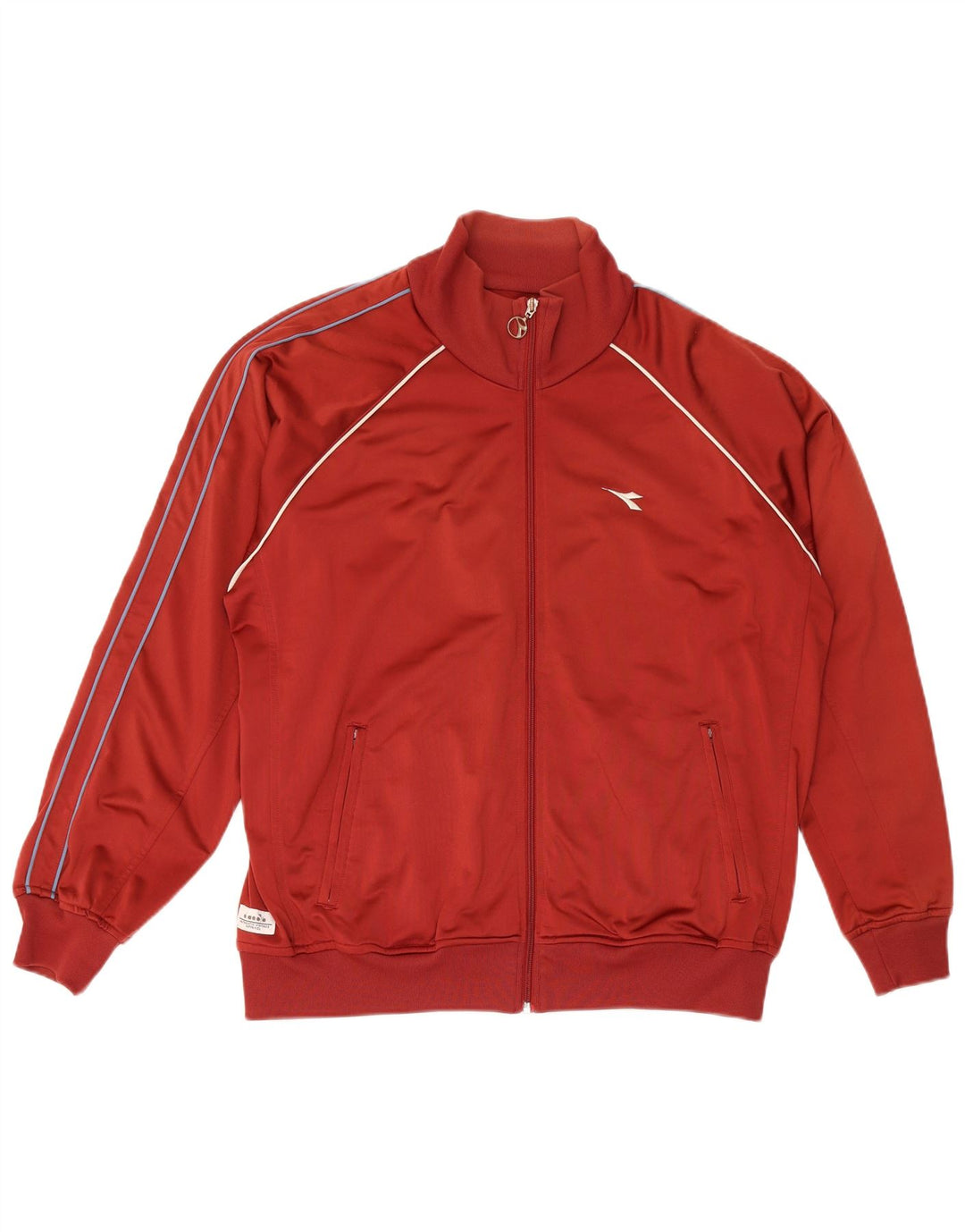 Giacca da tuta da uomo Diadora UK 42 Large Rosso Poliestere