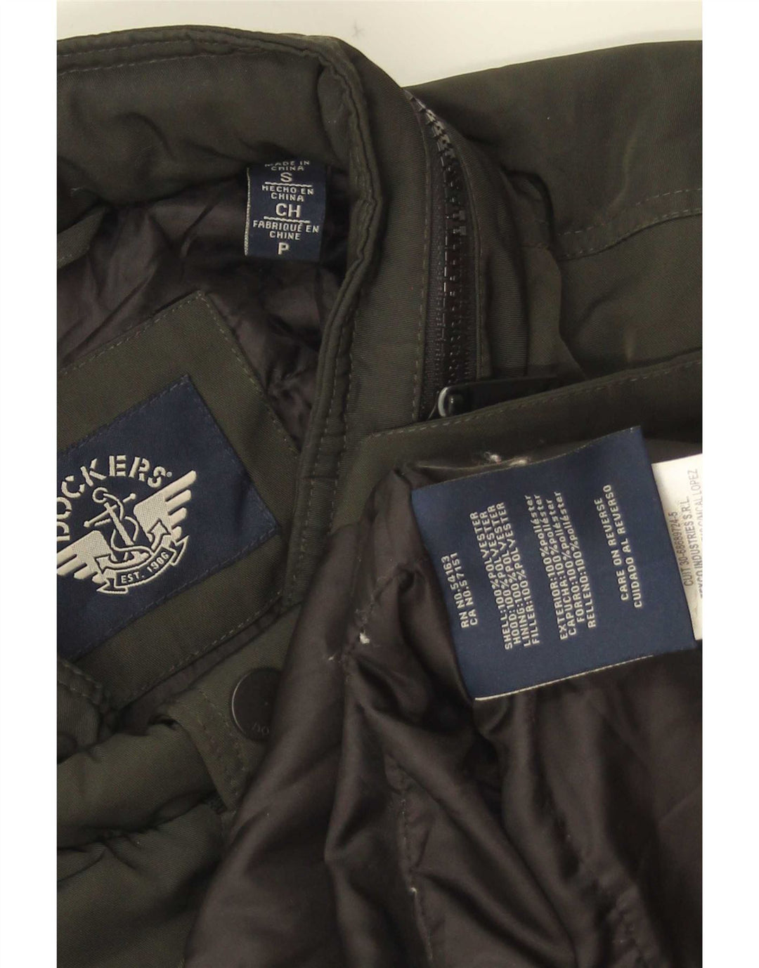 Giacca a vento da uomo Dockers UK 36 Small Verde Poliestere