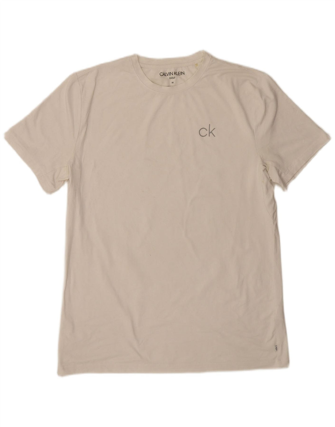T-shirt da uomo Calvin Klein Top in poliestere bianco medio