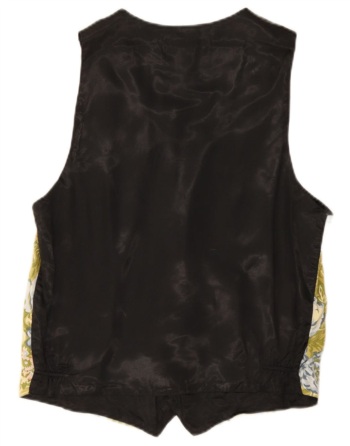 Gilet da uomo 3K piccolo in cotone floreale verde