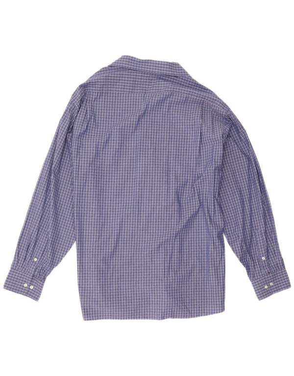 Camicia da uomo vestibilità regolare Tommy Hilfiger 2XL cotone a quadri blu