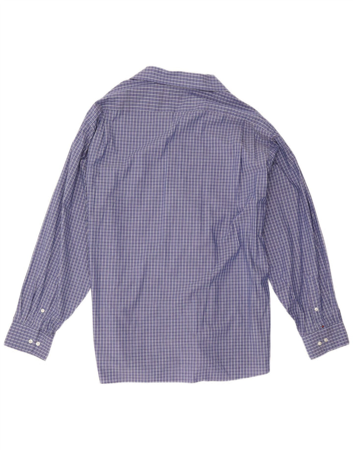 Camicia da uomo vestibilità regolare Tommy Hilfiger 2XL cotone a quadri blu