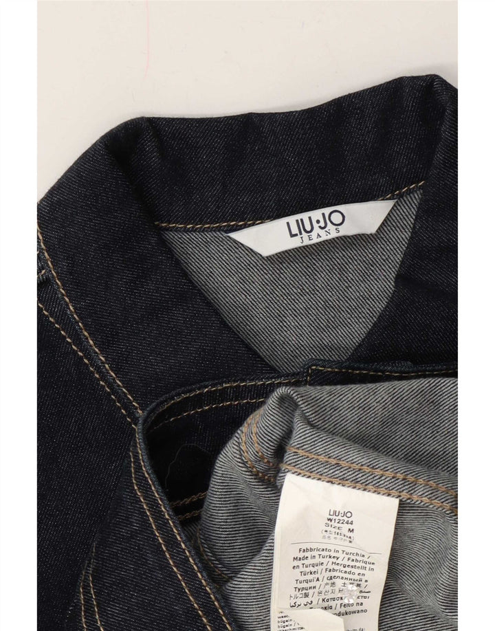 Giacca in denim da donna Liu Jo UK 12 cotone medio blu navy