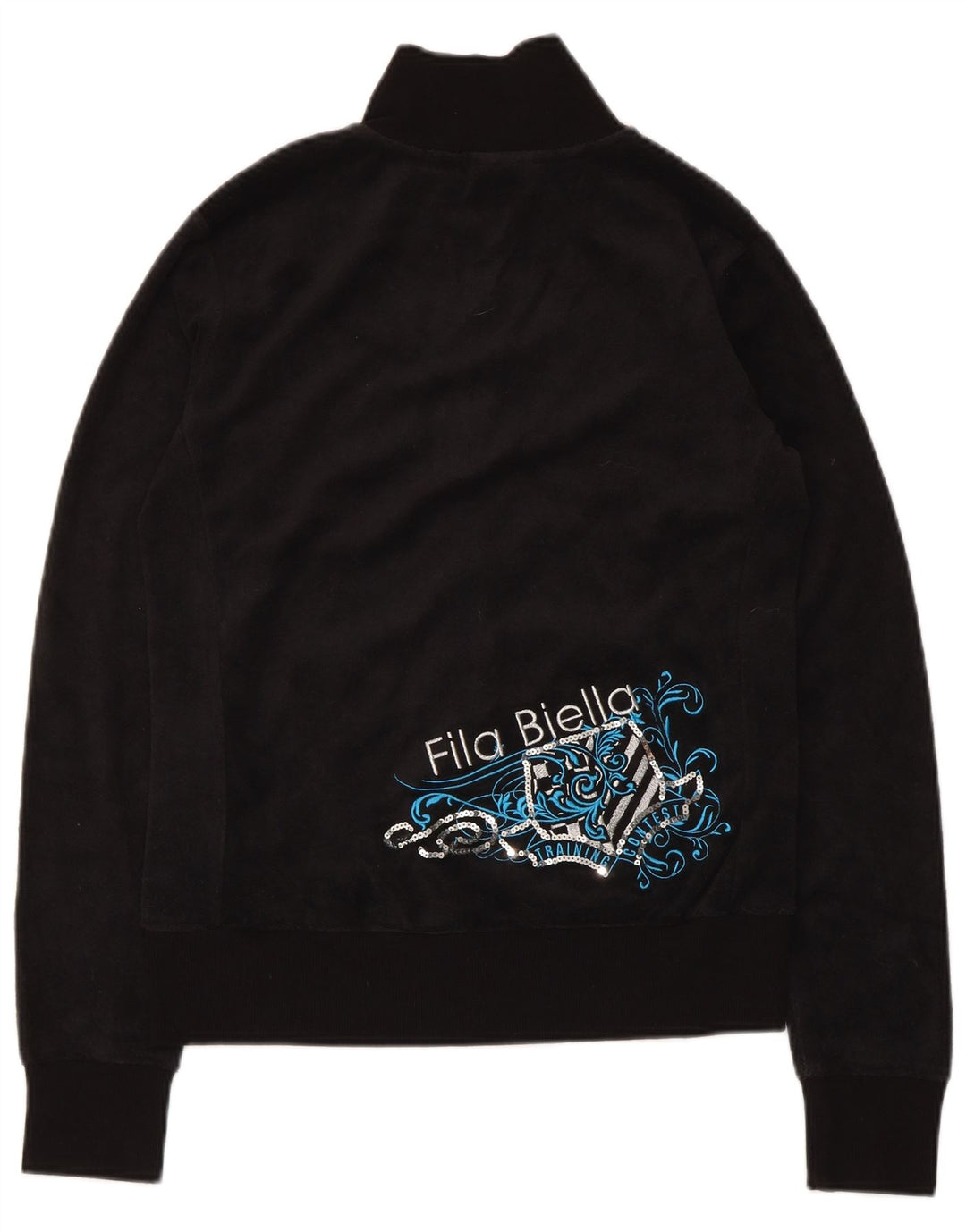 Giacca da ginnastica grafica da donna Fila UK 12 cotone medio nero