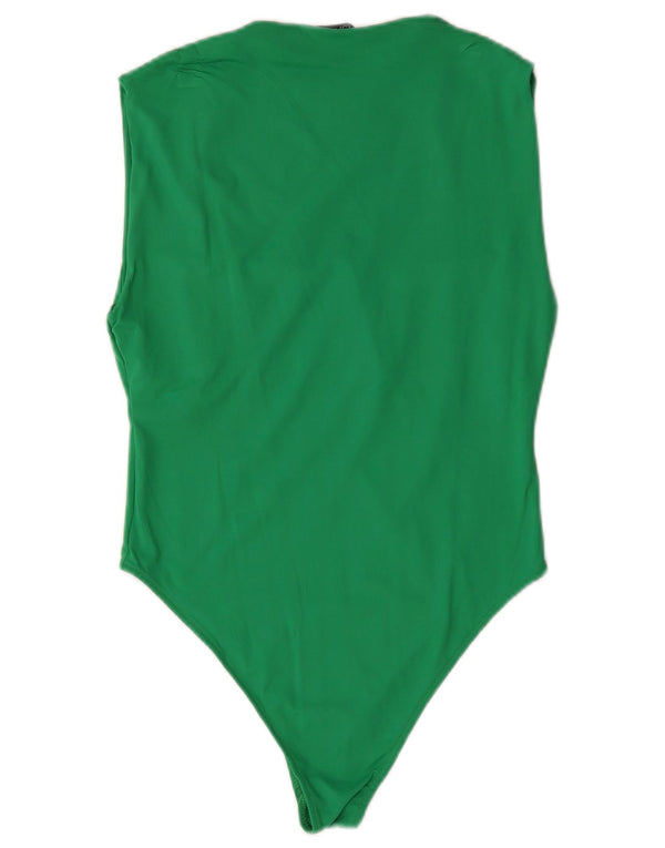 Body senza maniche da donna Zara UK 14 Large verde in poliammide