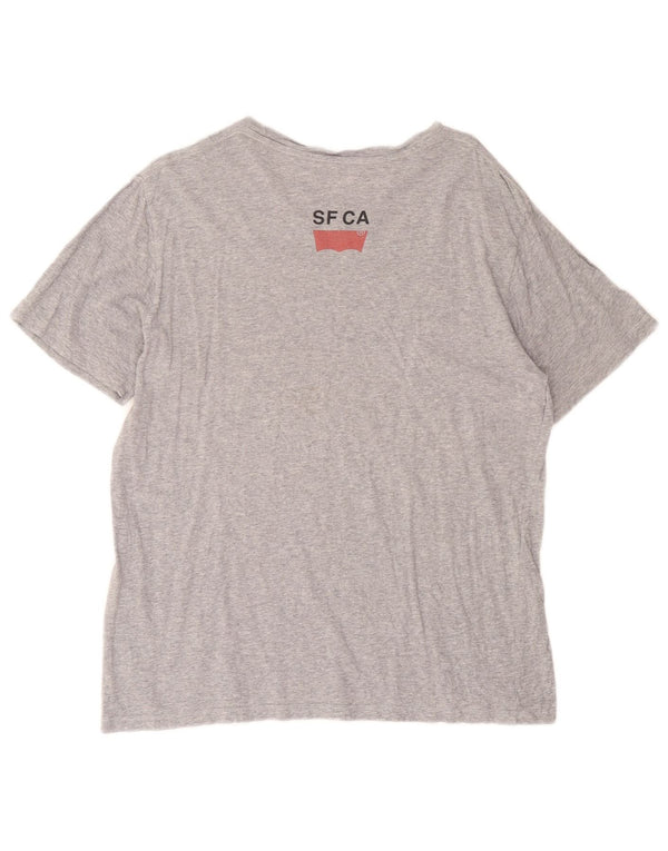 T-shirt grafica da uomo Levi's Top grande in cotone grigio
