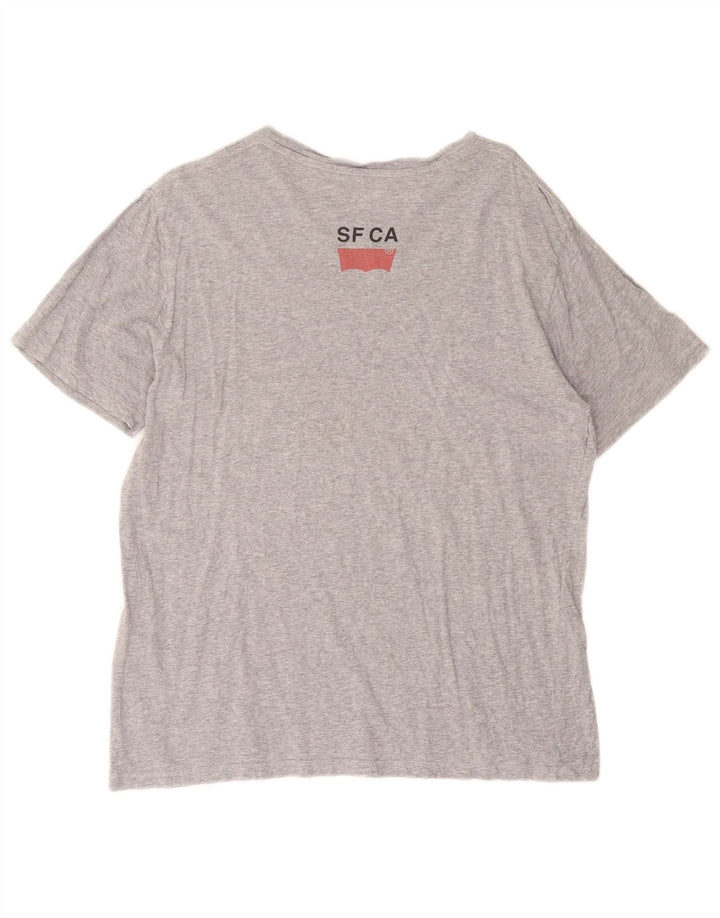 T-shirt grafica da uomo Levi's Top grande in cotone grigio