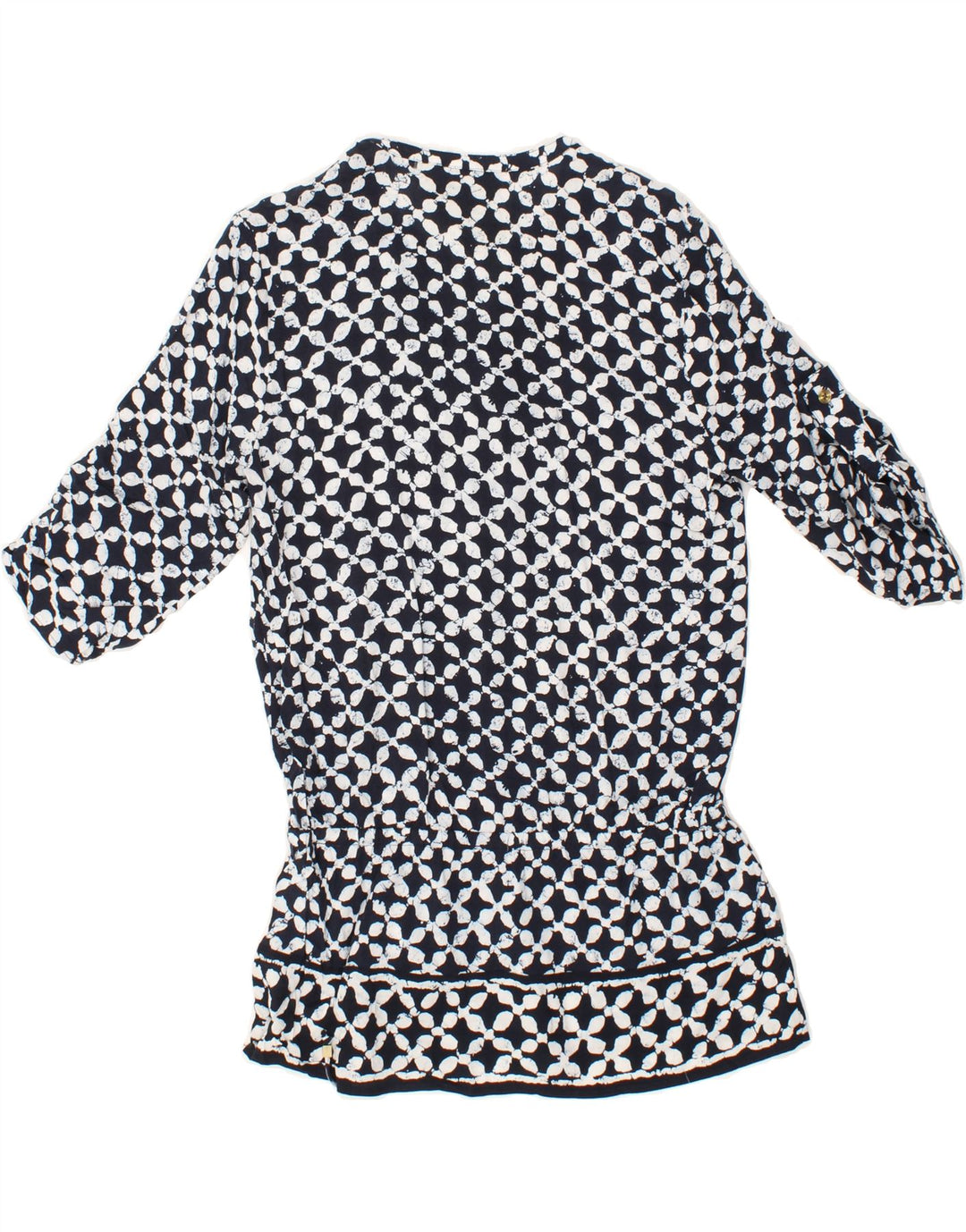 MICHAEL KORS Womens Abstract Pattern Blouse Top US 4 Small Navy Blue Vintage Michael Kors and Second-Hand Michael Kors from Messina Hembry 