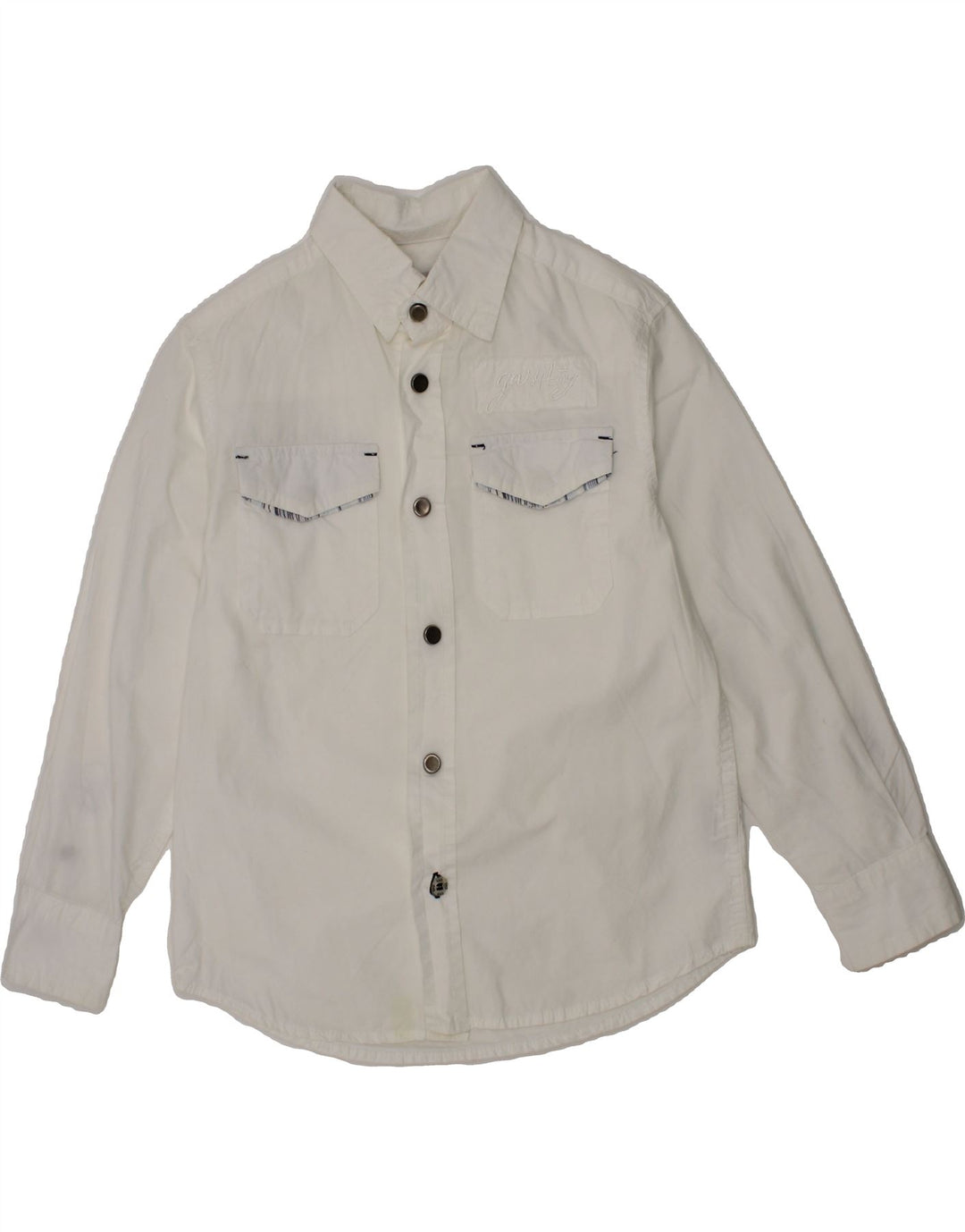 GAS Boys Shirt 5-6 Years White Cotton Vintage Gas and Second-Hand Gas from Messina Hembry 