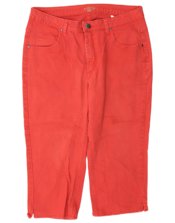 Pantaloni Capri Riders da donna Lee US 14 XL W34 L19 Cotone rosso
