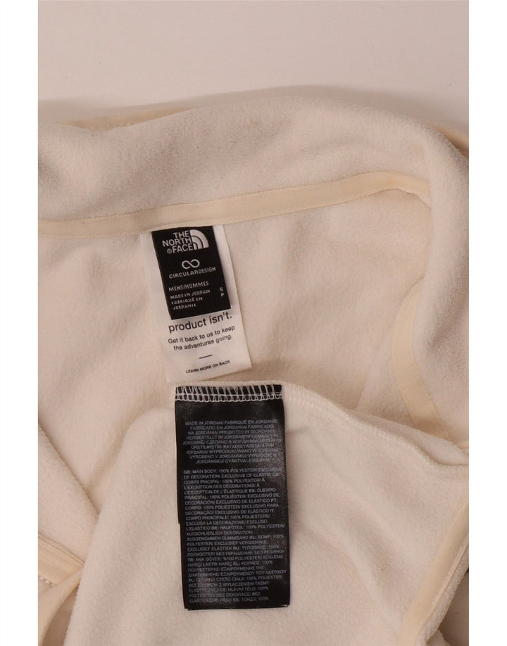 THE NORTH FACE Maglione in pile da uomo con collo e zip piccolo poliestere bianco