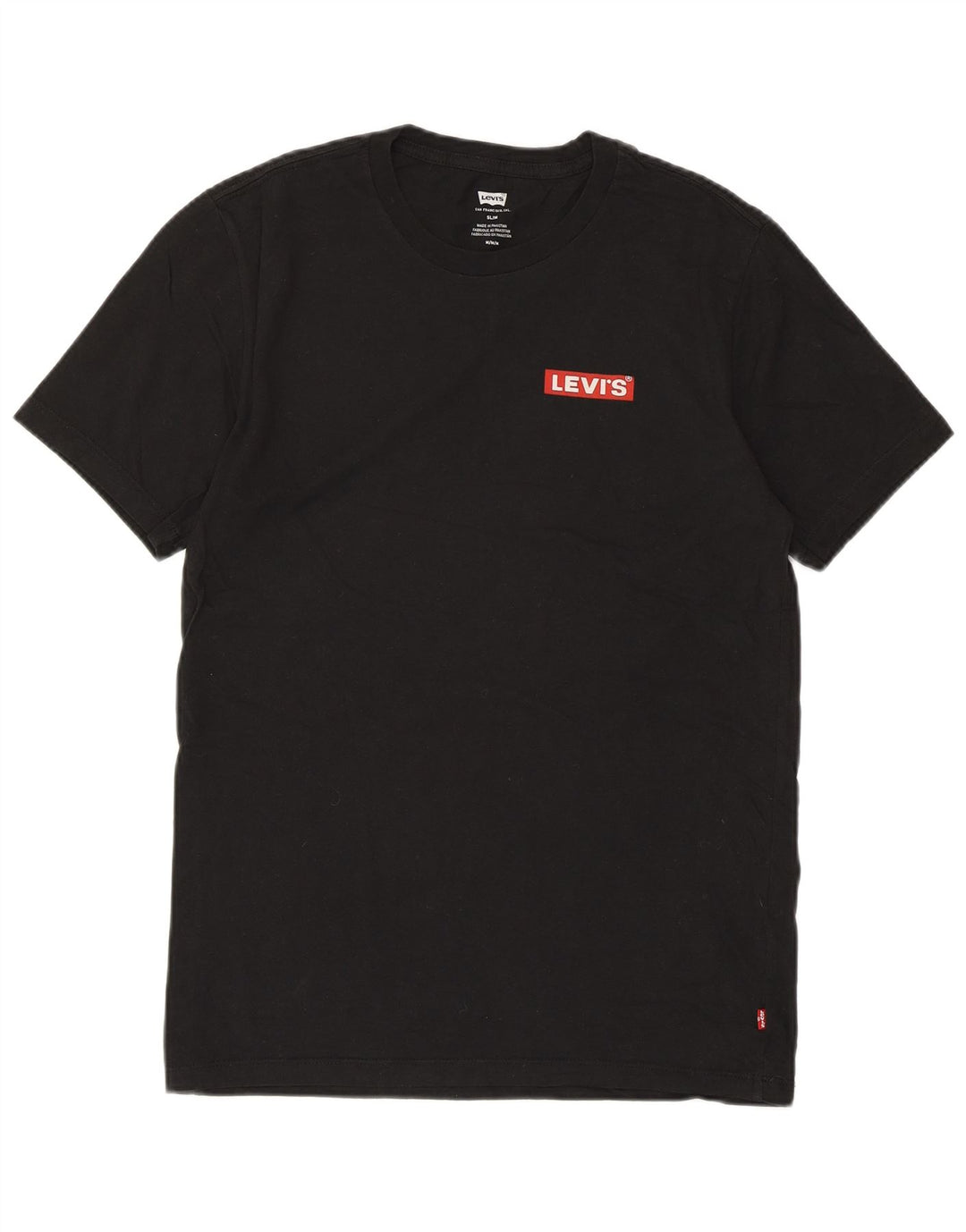 T-shirt da uomo slim fit LEVI'S, cotone medio nero