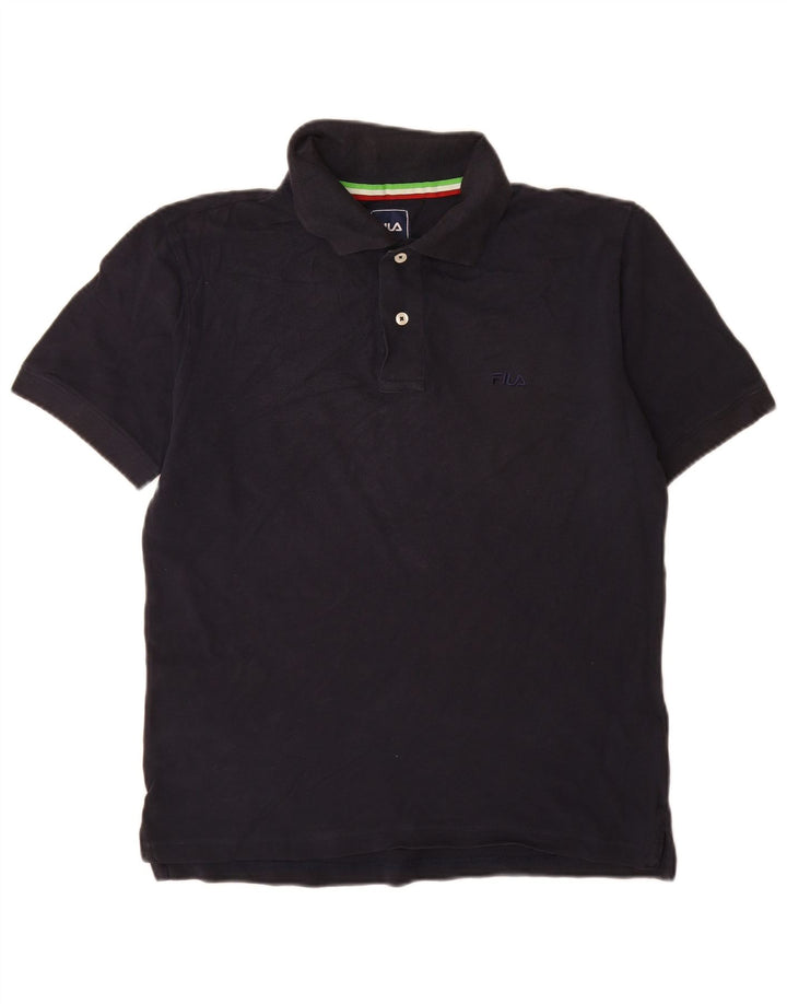 Polo da uomo Fila IT 48 Small in cotone blu navy