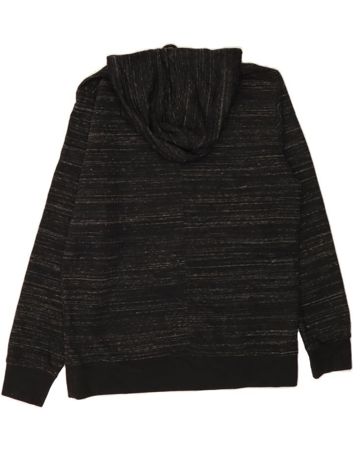 JACK & JONES Mens Graphic Hoodie Jumper XL Black Striped Polyester Vintage Jack & Jones and Second-Hand Jack & Jones from Messina Hembry 