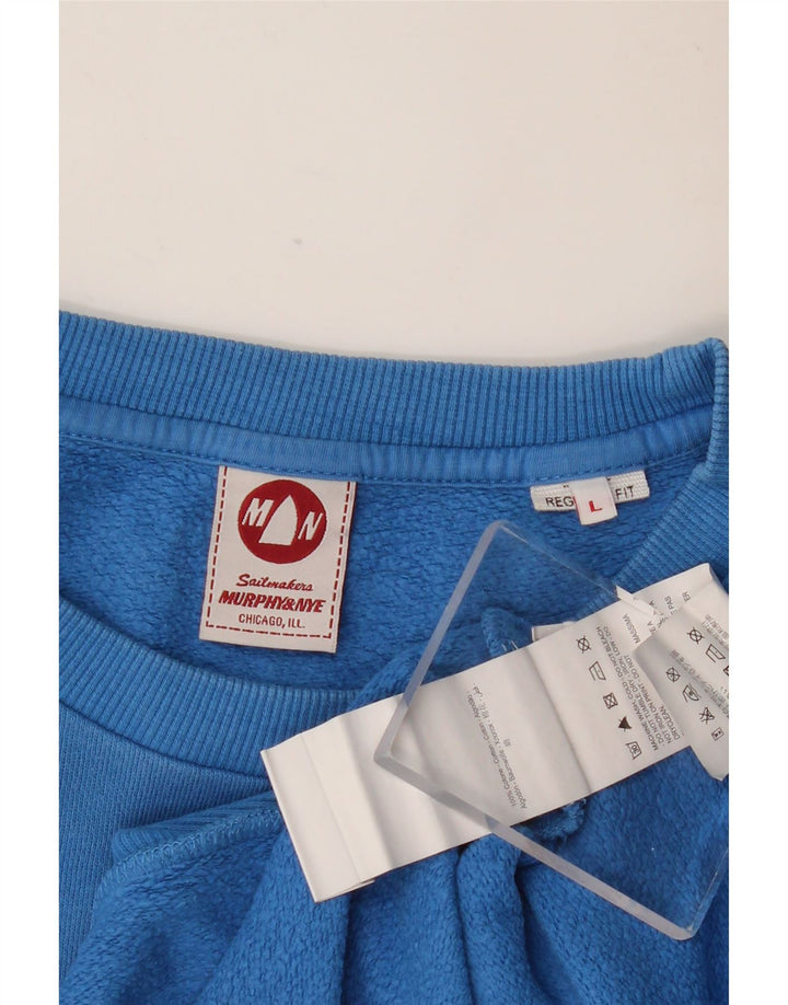 MURPHY & NYE Felpa grafica da uomo Sailmakers Maglione grande blu