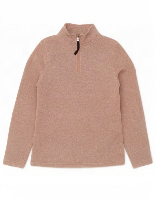 Tog 24 Felpa oversize da donna con collo con zip, maglione UK 10 piccolo rosa