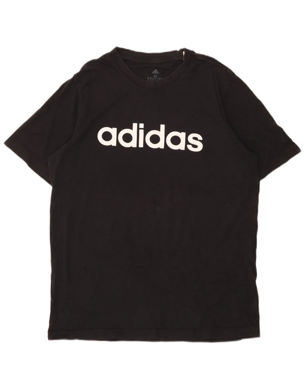 Maglietta grafica Adidas Regular da uomo, media, nera