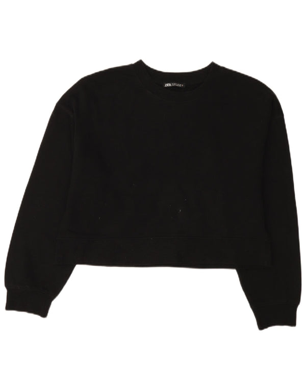 Felpa corta oversize da donna Zara UK 10 piccola nera