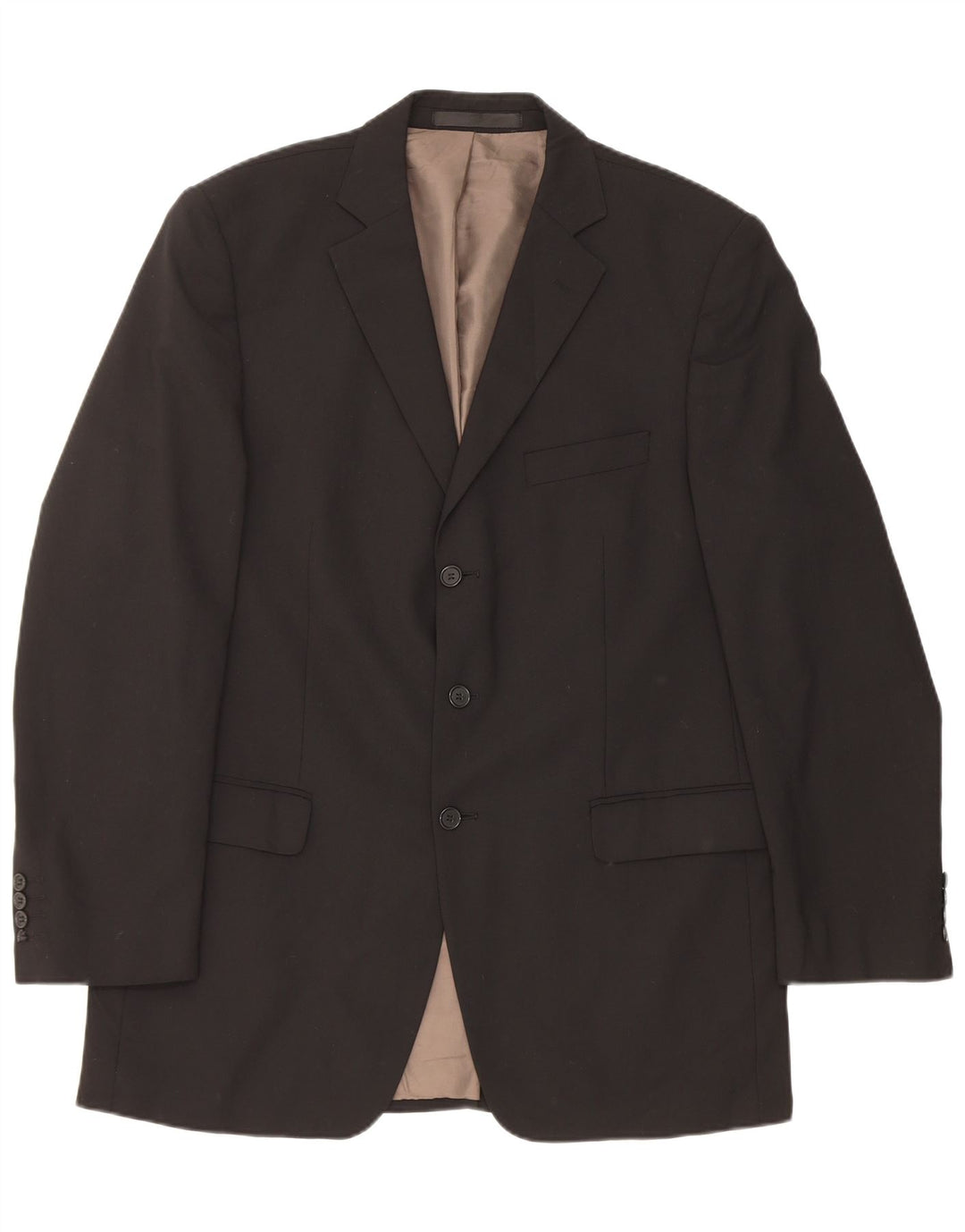 Giacca blazer a 3 bottoni da uomo Marks & Spencer UK 42 grande poliestere nero