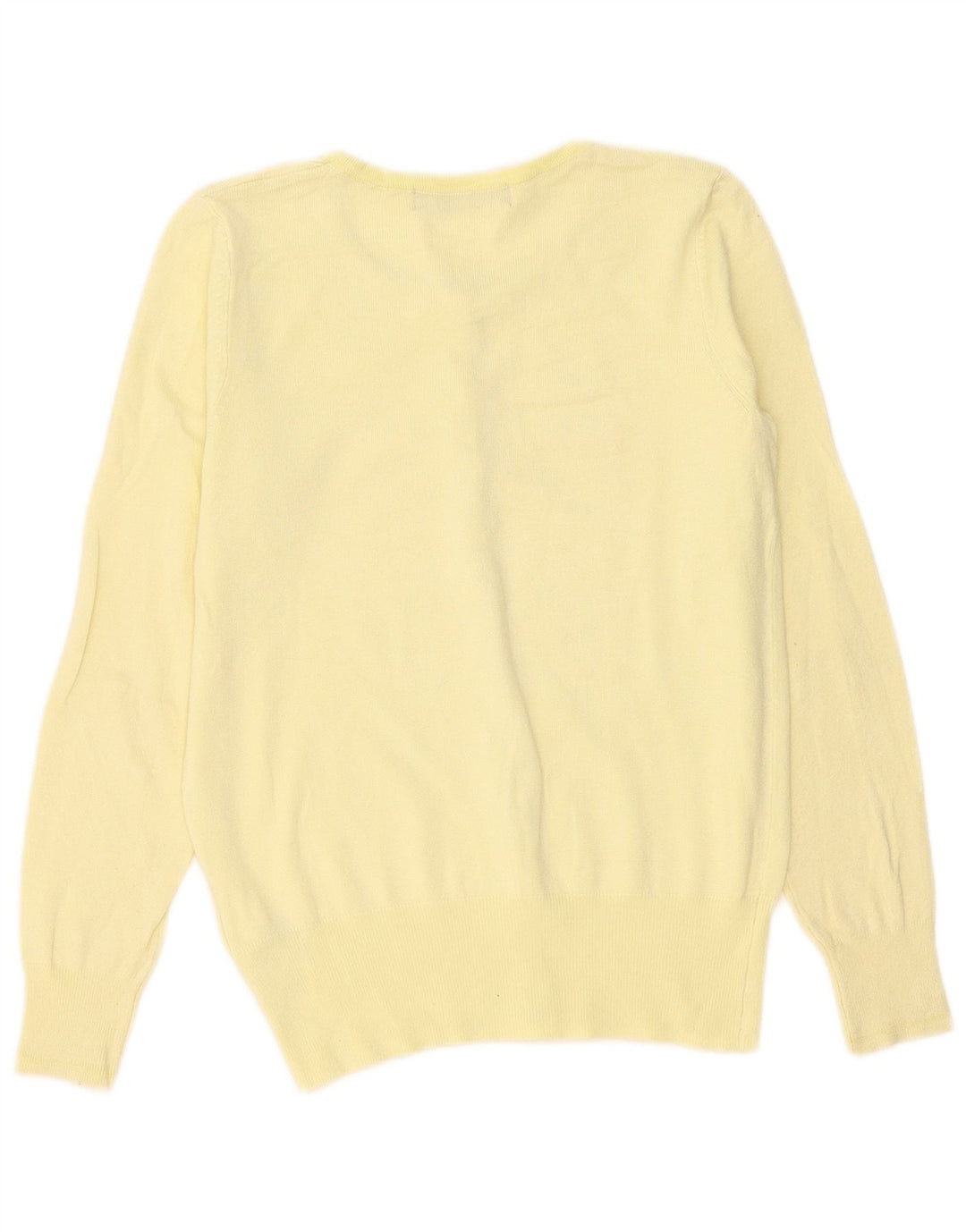Maglione cardigan da donna Marks & Spencer UK 8 piccolo viscosa gialla