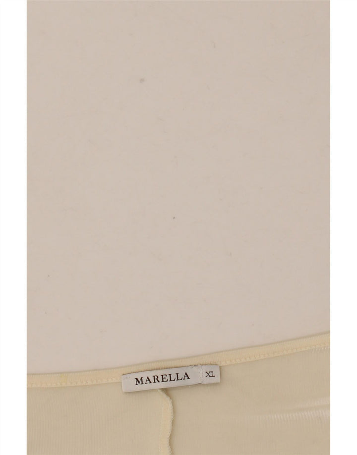 Top camicetta da donna con maniche a 3/4 Marella UK 18 XL Bianco