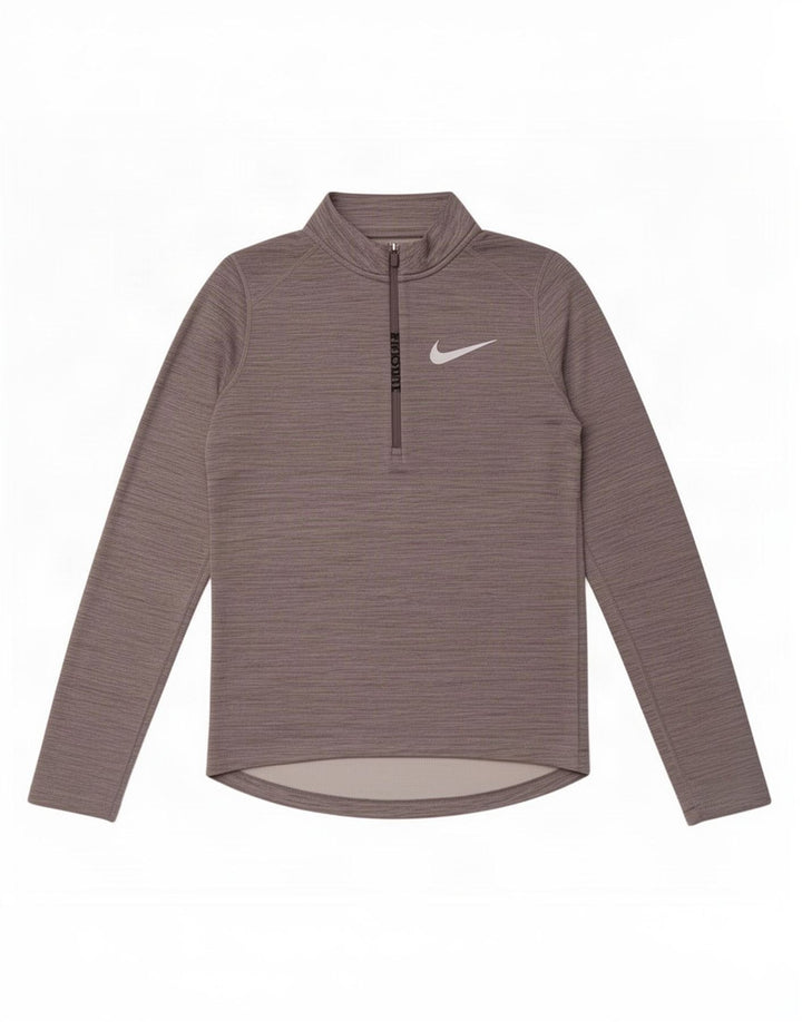 Top della tuta pullover Nike da ragazzo Dri Fit 13-14 anni XL grigio chiazzato