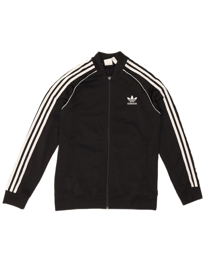 Giacca Top della tuta da ragazzo Adidas 12-13 anni in poliestere nero