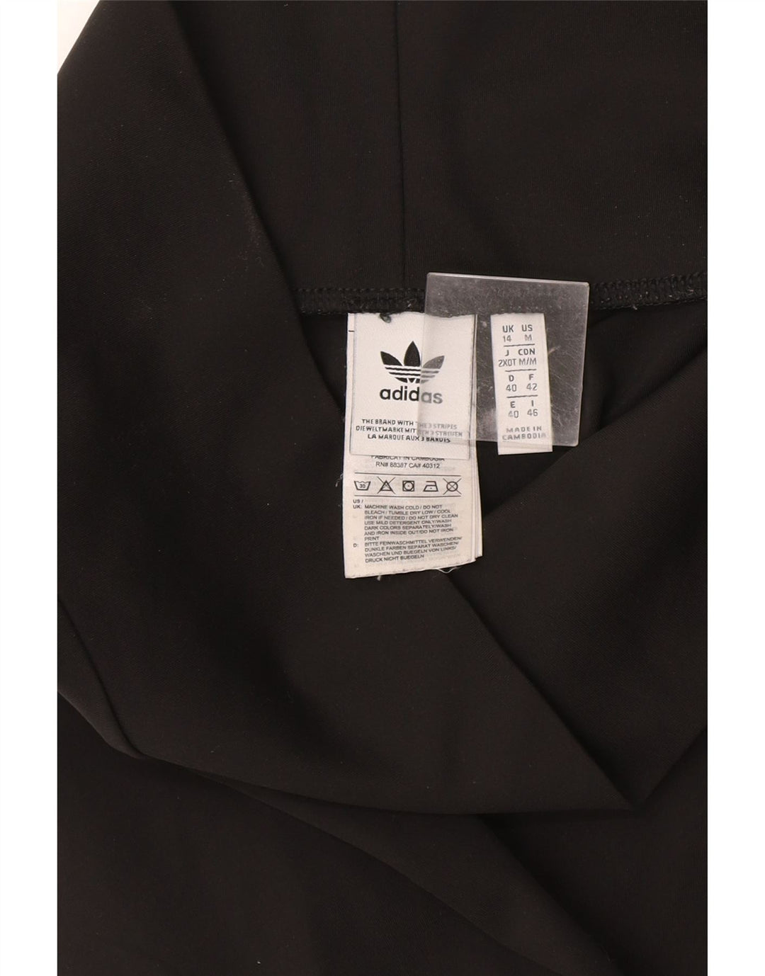Leggings grafici da donna Adidas UK 14 grande poliestere nero