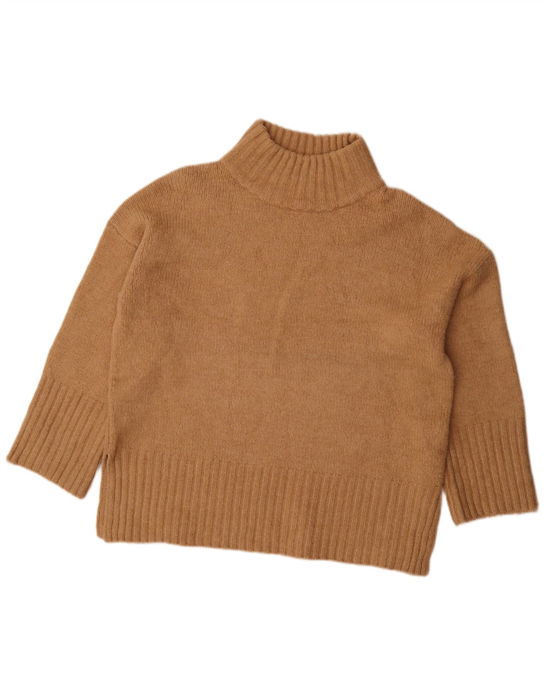 Maglione maglione oversize da donna con collo alto Topshop UK 12 Marrone medio