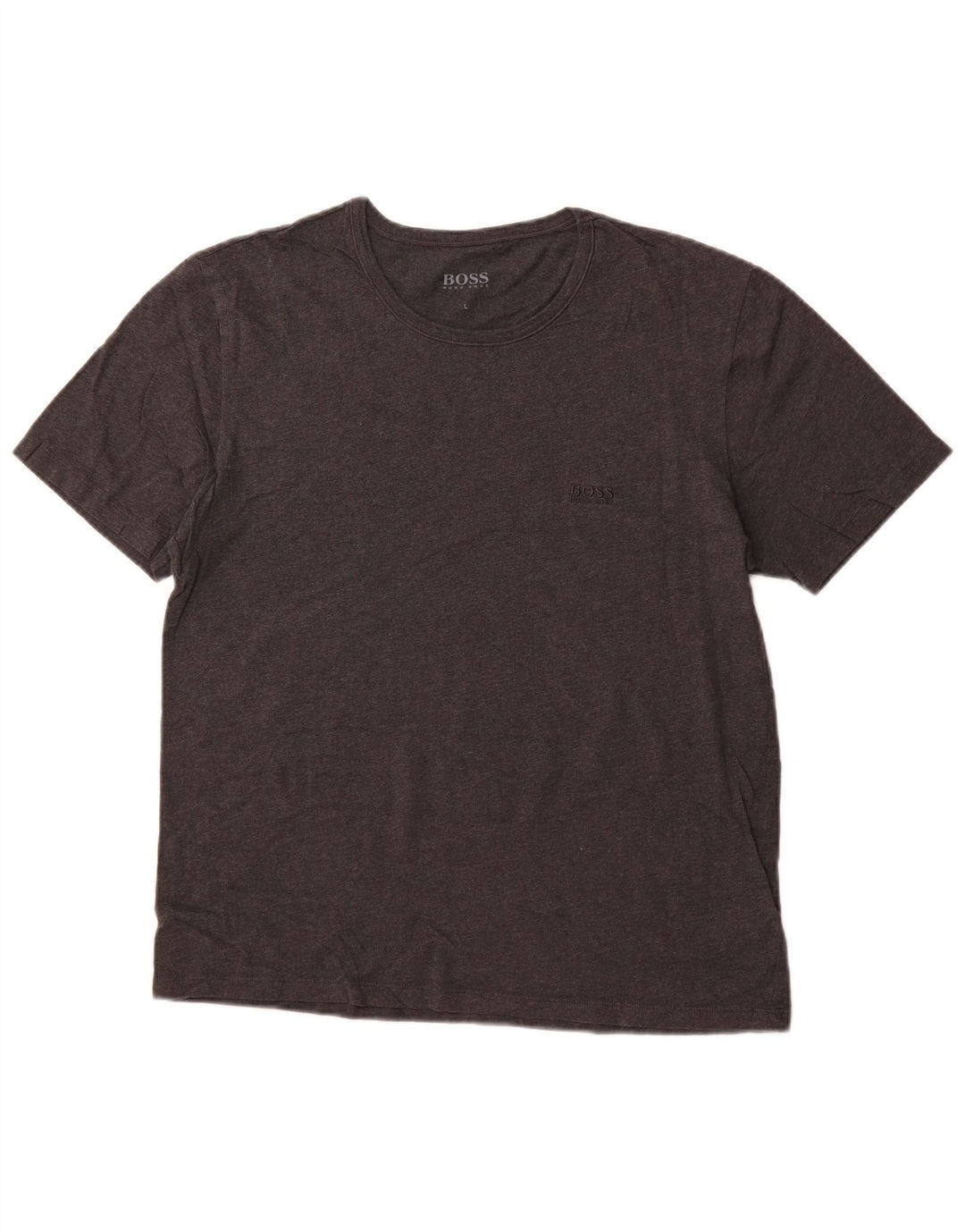 T-shirt da donna HUGO BOSS Top UK 16 grande in cotone grigio