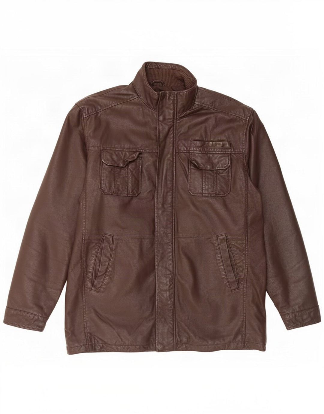Giacca in pelle da uomo Daniel Hechter UK 40 grande marrone