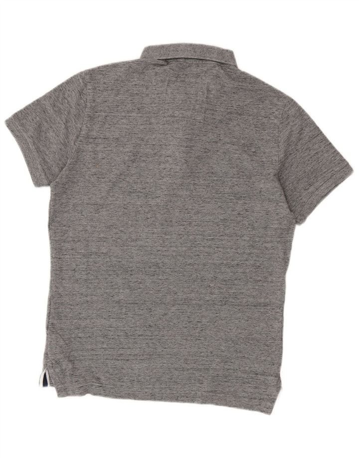 Polo da uomo Superdry in cotone mélange grigio medio