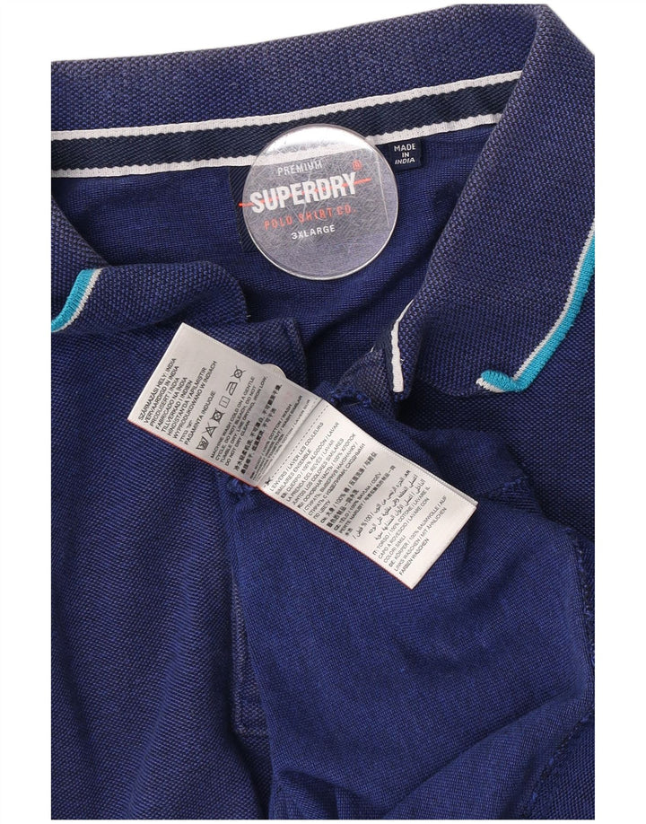 Polo da uomo Superdry 3XL in cotone blu