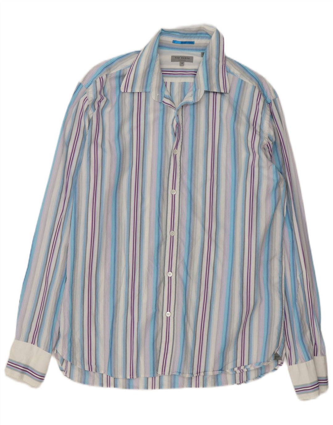 Ted Baker Camicia da uomo Taglia 5 XL Cotone a righe multicolore