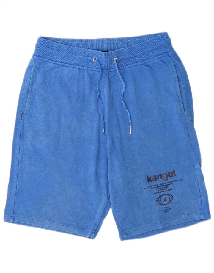 Pantaloncini sportivi grafici da uomo Kangol grandi in cotone blu